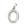 Brass Pendant Cabochon Settings KK-S521-11P-1