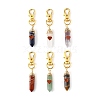 Natural Gemstone Pointed Cone Pendant Decorations HJEW-JM02990-02-2