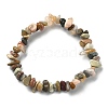 Natural Alashan Agate Chips Beaded Stretch Bracelets BJEW-JB09476-03-1