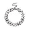 Non-Tarnish 304 Stainless Steel Hexagon Link Chain Bracelets for Women Men BJEW-Q343-13P-1