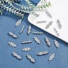 SUPERFINDINGS 60Pcs 3 Style Alloy Rhinestone Bar Spacers ALRI-FH0001-05-5