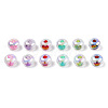 UV Plated Rainbow Acrylic Beads PACR-N015-04-2