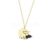 Cute Cartoon Animal Stainless Steel Pendant Necklaces QV5065-10-1