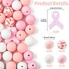 50Pcs Silicone Focal Beads SIL-FS0001-31-4