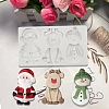 DIY Christmas Snowman & Santa Claus & Deer Fondant Food Grade Statue Silicone Molds XMAS-PW0001-024-1