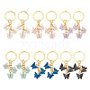 12Pcs 6 Colors Alloy Acrylic Pendant Decorations KEYC-GO00003-1