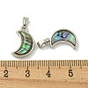 Rack Plating Brass Natural Paua Shell Pendants LS-KK-U025-06P-02-3