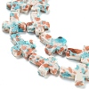 Baking Paint Synthetic Turquoise Beads Strands G-H060-01B-4