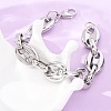 304 Stainless Steel Coffee Bean Link Chain Bracelets for Women Men LS-BJEW-F529-10B-P-5