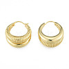 Brass Teardrop Chunky Hoop Earrings for Women EJEW-N011-84-2