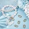 6Pcs Ion Plating(IP) 304 Stainless Steel Spring Gate Rings STAS-SC0008-34-4