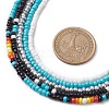 Glass Bead Necklaces for Women NJEW-JN04674-3