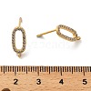 Brass Micro Pave Cubic Zirconia Stud Earring Findings KK-P285-06G-3