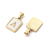 Ion Plating(IP) 304 Stainless Steel Pave Shell Pendants STAS-G327-01G-A-2