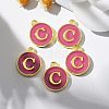 Golden Plated Alloy Enamel Charms ENAM-S118-08C-5