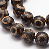 Tibetan Style 3-Eye dZi Beads G-K166-02-12mm-L1-02-3