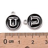 Platinum Plated Alloy Charms X-ENAM-S118-02U-P-3