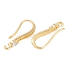 Rack Plating Brass Cubic Zirconia Earring Hooks KK-S374-05G-06-2