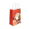 Christmas Paper Santa Claus Printed Tote Bags ABAG-P015-04B-3