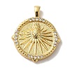 Brass Micro Pave Cubic Zirconia  Pendants KK-U027-19G-1