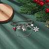 Christmas Gift Box & Snowflake & Santa Claus Charms Alloy Safety Pin Brooch JEWB-TA00001-2