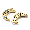 Brass Cubic Zirconia Charms KK-O119-08G-2