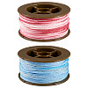 2 Rolls 2 Colors Segment Dyed Round Polyester Twisted Cords OCOR-TA0003-59D-1