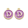 Golden Plated Alloy Enamel Charms LS-ENAM-Q437-12D-1