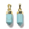 Synthetic Turquoise Pointed Pendants G-G737-08J-G-2