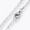 304 Stainless Steel Box Chain Necklaces NJEW-F248-22A-P-2