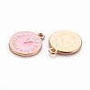 Clock Alloy Enamel Pendants ENAM-Q033-11C-2