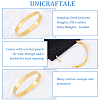 1Pc Stainless Steel Grooved Bangles STAS-UN0042-51G-4