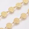 Textured Brass Handmade Link Chains CHC-G006-08G-5