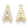 Brass Micro Pave Cubic Zirconia Charms X-KK-T060-05-A-G-NF-2