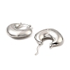 Non-Tarnish 304 Stainless Steel Hoop Earrings for Women EJEW-G358-07P-2