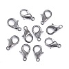 Gunmetal Tone Zinc Alloy Lobster Claw Clasps X-E105-B-NF-2