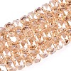 Electroplate Transparent Glass Beads Strands EGLA-N022-04A-D16-1