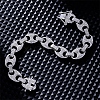 Hip-hop Alloy Micro Pave Cubic Zirconia Link Chain Bracelets for Women KD4183-2-2