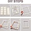 Basswood Assembled Paper Making Frame DIY-WH0001-73A-2