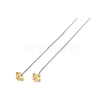 Brass Micro Pave Cubic Zirconia Stud Earring Findings CU-CBA4618-01P-04-1