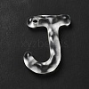 Transparent Resin Alphabet Pendants LS-RESI-C028-02J-2