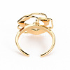 Brass Peg Bails Cuff Finger Ring Settings KK-S356-265-NF-2