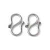 304 Stainless Steel S-Hook Clasps STAS-Z124-04A-P-1