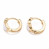 Brass Micro Pave Clear Cubic Zirconia Huggie Hoop Earrings EJEW-P187-B11-3