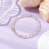 6mm Natural Topaz Round Beaded Stretch Bracelets BJEW-JB10853-02-2