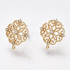 Brass Stud Earring Findings X-KK-T038-491D-1