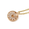 Brass Micro Pave Clear Cubic Zirconia Pendant Necklaces for Women NJEW-E106-08KCG-01-1