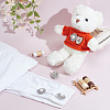 6Pcs ABS Plastic Imitation Pearl Shank Buttons BUTT-PH0001-51P-4