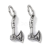 316 Surgical Stainless Steel Axe Hoop Earrings for Women EJEW-P274-16A-AS-1