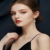 1 Pair Brass Star Tassel Dangle Earrings EJEW-LP0007-113P-1